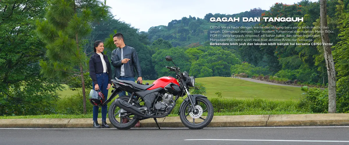 Tampilan depan Honda CB150 Verza warna Matte Black